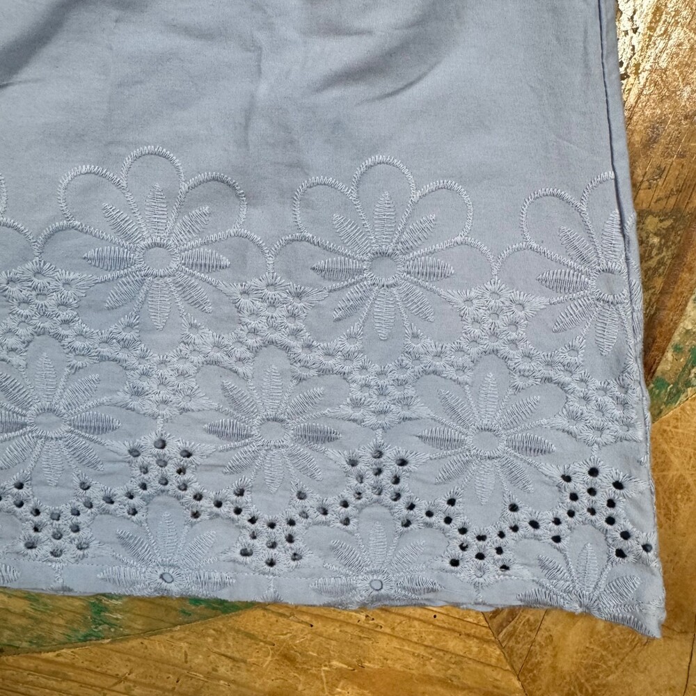 Calypso St. Barth Eyelet Embroidered Faux-Wrap Dress Medium Boho Luxe coastal - Picture 3 of 13